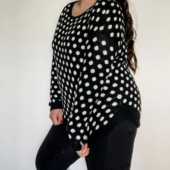 H&M Polka Dot Black And White Sweater - Picture 4 of 7